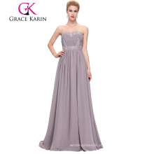Grace Karin Chiffon Long-Floor Strapless Chiffon Evening Dress CL4427-5